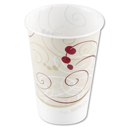 Dart Symphony Design Wax-Coated Paper Cold Cups, 7 oz, Beige/White/Red, PK2000 R7N-J8000